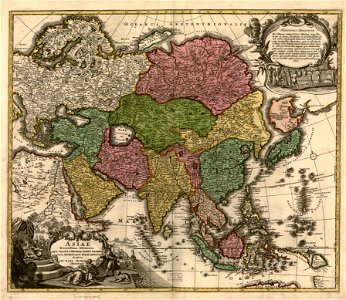 Asiae recentissima delineatio, qua status et imperia totius orientis unacum orientalibus indiis exhibentur LOC 2007627524
