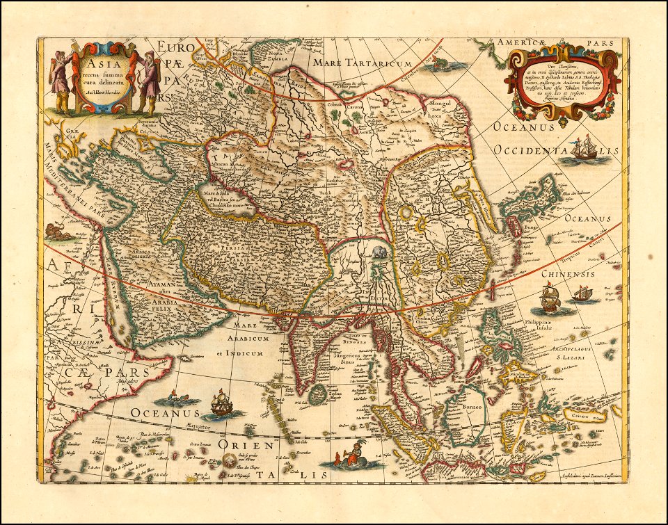 Asia recens summa cura delineata Auct. Henr. Hondio