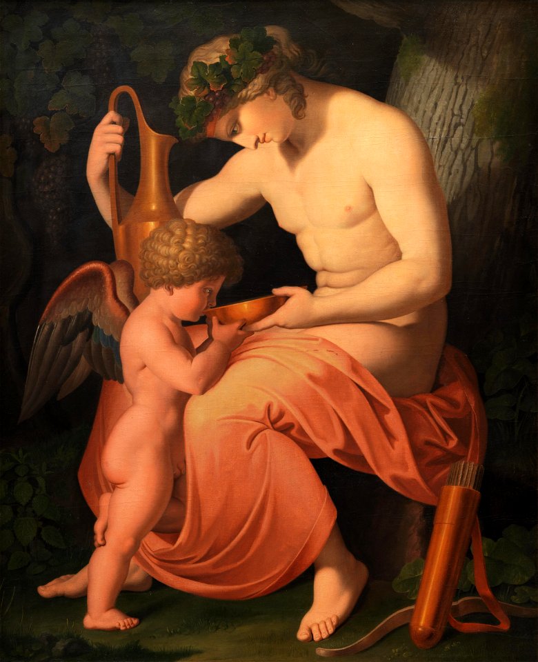 Asmus Jacob Carstens - Bacchus and Cupid - KMS243 - Statens Museum for Kunst
