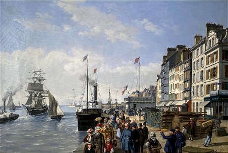 Le Depart du Paquebot by Léon-Auguste Asselineau