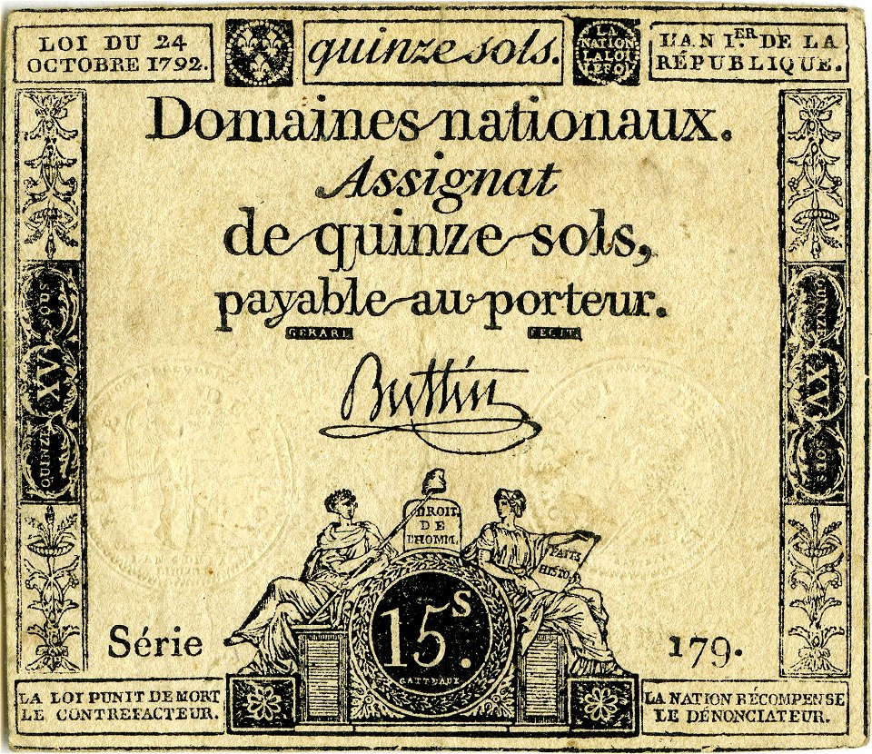 Assignat de 15 sols (bis)