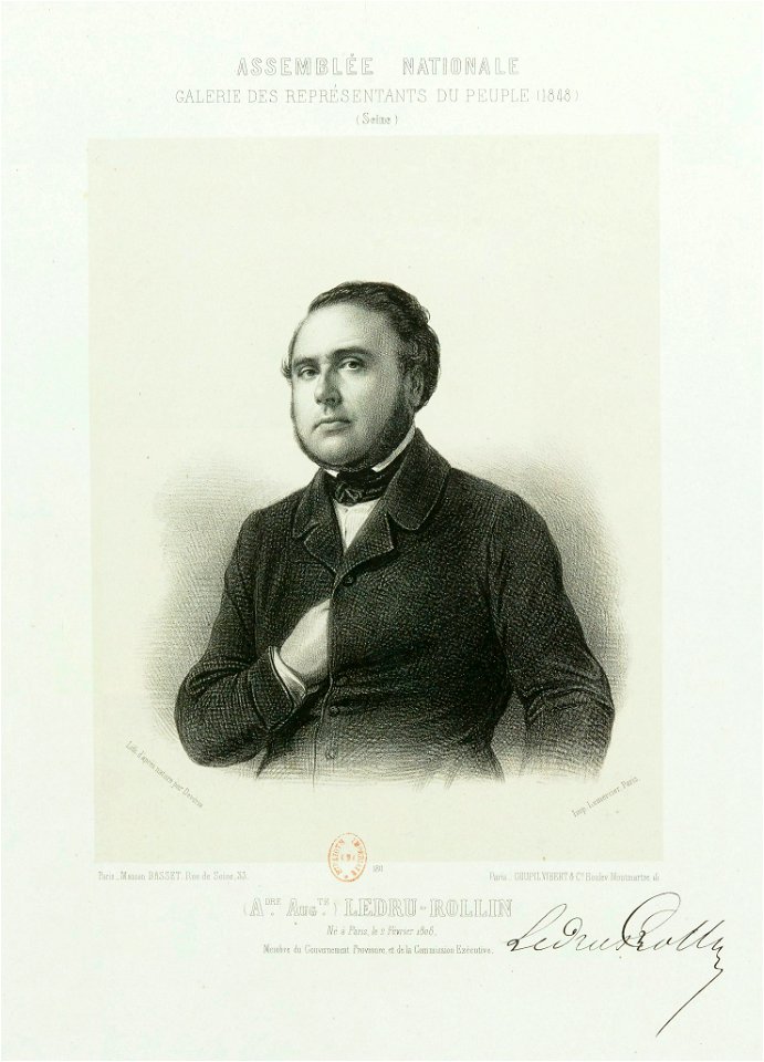 Assemblée nationale, galerie des représentants du peuple - Alexandre Ledru-Rollin