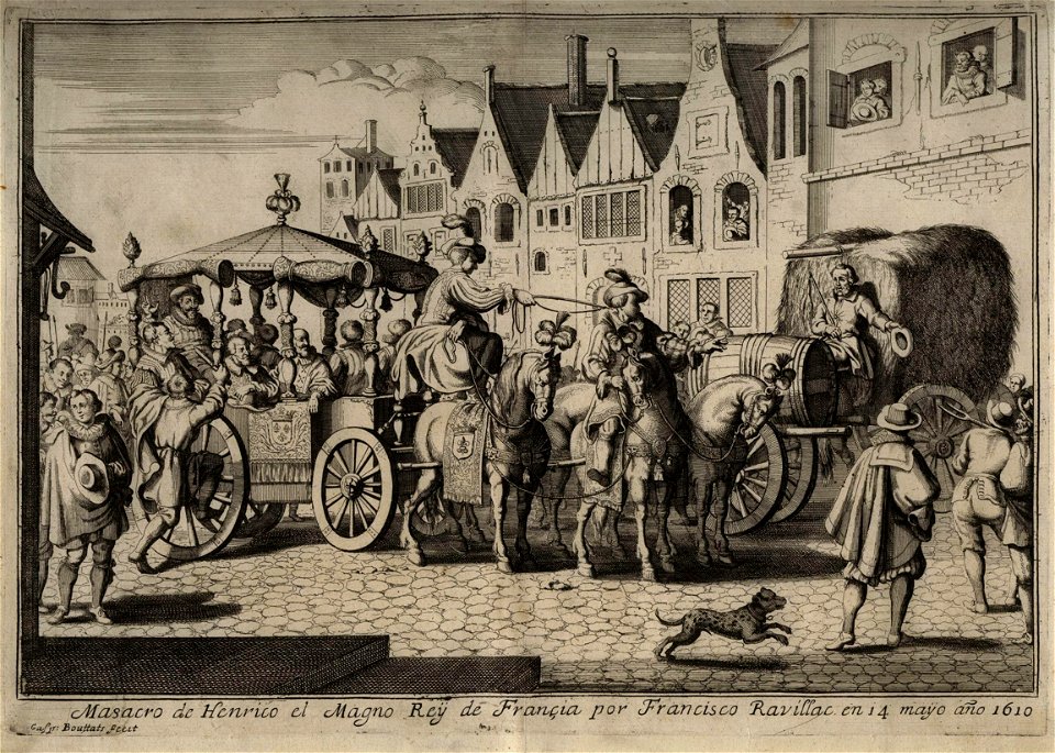 Assassination of Henry IV (Henry IV, King of France; François Ravaillac) by Gaspar Bouttats