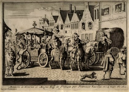 Assassination of Henry IV (Henry IV, King of France; François Ravaillac) by Gaspar Bouttats