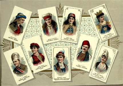 Assortment of actors 11 - Costumes of All Nations. W. Duke, Sons & Co. Free illustration for personal and commercial use.