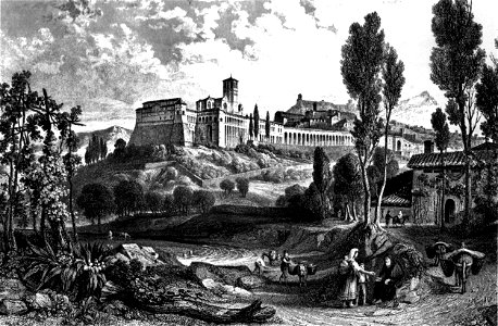 Assisi from valley c1845