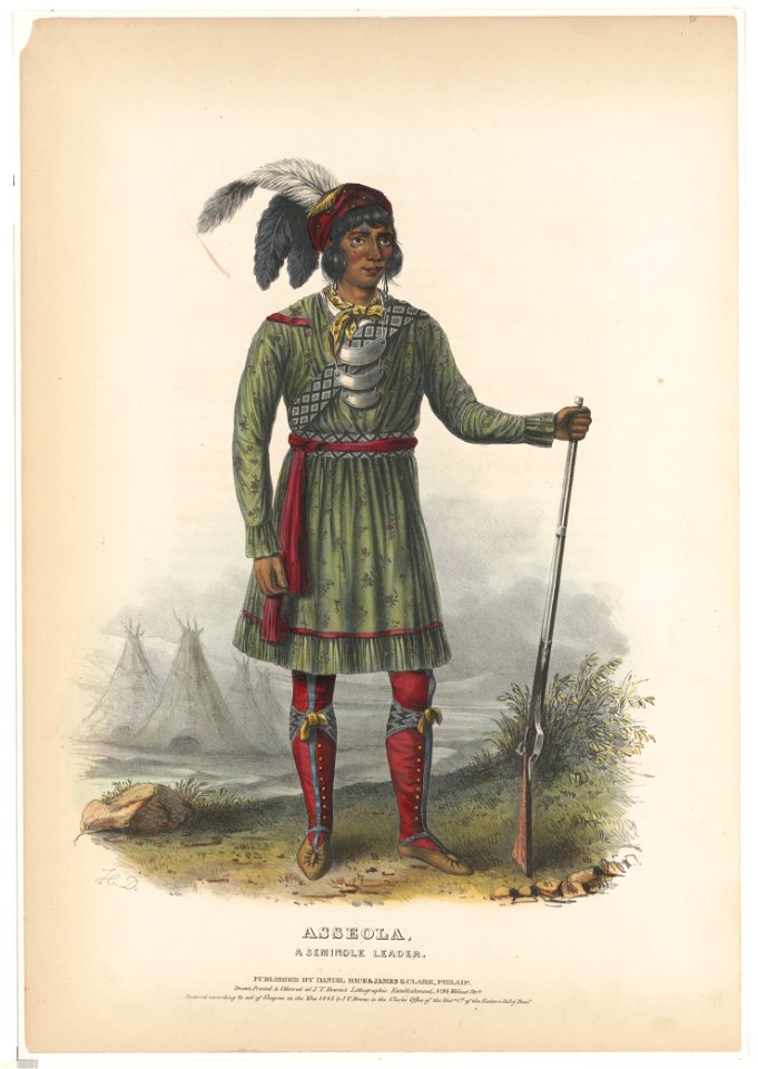 Asseola, a Seminole leader - drawn, printed, & coloured at J.T. Brown's lithographic establishment. LCCN93510292