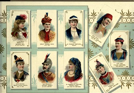Assortment of actors 06 - Costumes of All Nations. W. Duke, Sons & Co. Free illustration for personal and commercial use.