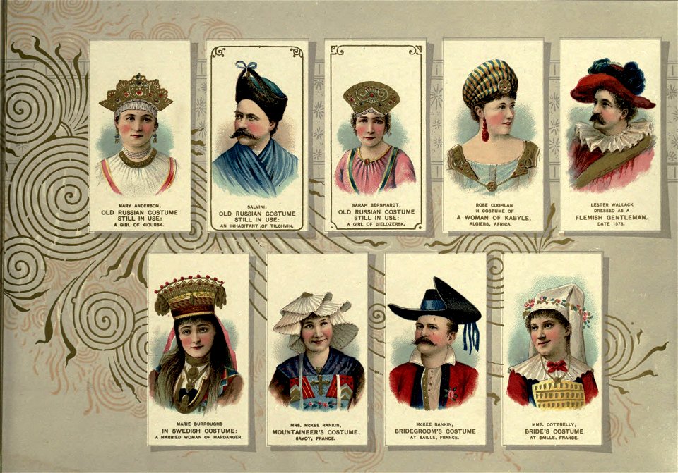 Assortment of actors 02 - Costumes of All Nations. W. Duke, Sons & Co