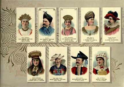 Assortment of actors 02 - Costumes of All Nations. W. Duke, Sons & Co. Free illustration for personal and commercial use.