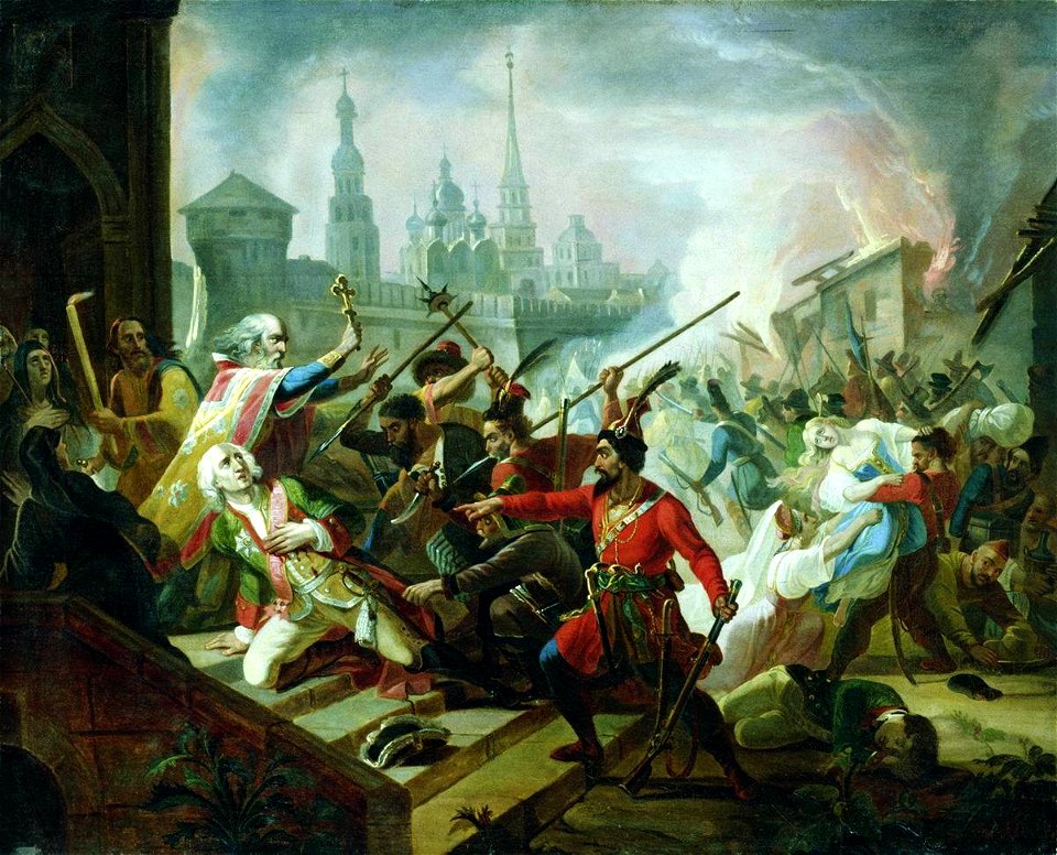 Assault of Kazan by Pugachev by Moller