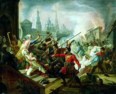 Assault of Kazan by Pugachev by Moller