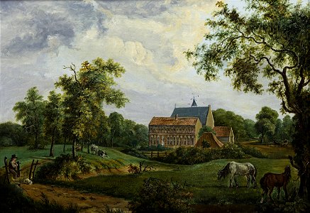 Assuerus Quaestius - Gezicht op het klooster Ter Apel