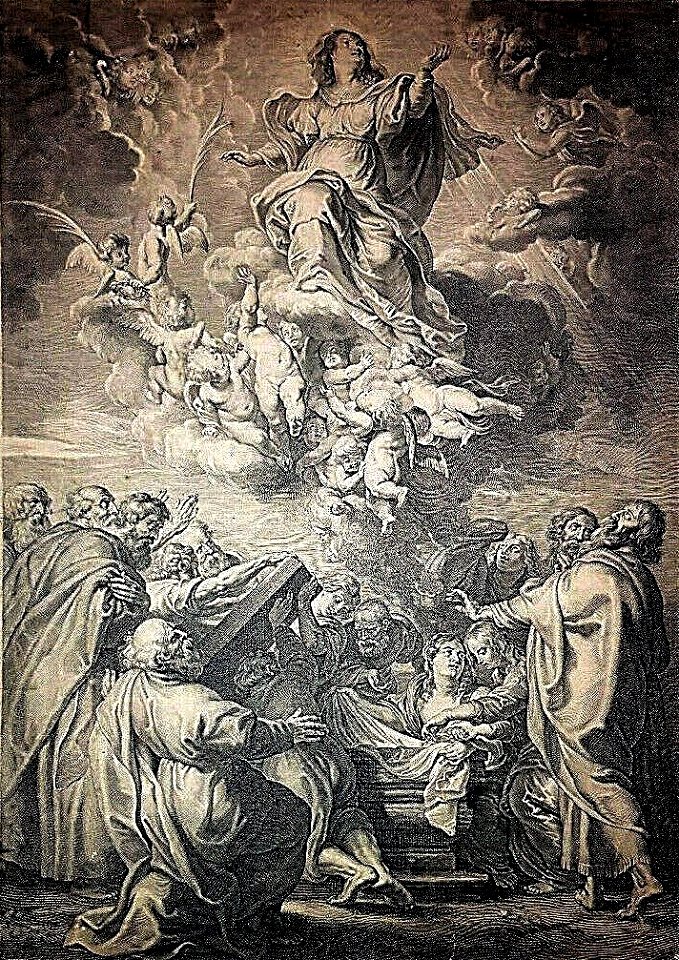 Assomption de la Vierge - Martinus van den Enden after Paul Rubens & Schelte Adams Bolswert