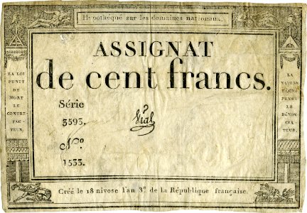 Assignat de 100 francs