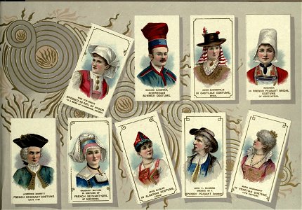 Assortment of actors 10 - Costumes of All Nations. W. Duke, Sons & Co. Free illustration for personal and commercial use.