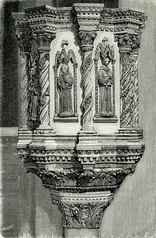 Assisi pulpito della Basilica Superiore di San Francesco