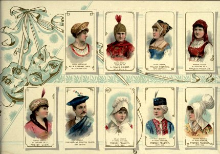 Assortment of actors 09 - Costumes of All Nations. W. Duke, Sons & Co. Free illustration for personal and commercial use.