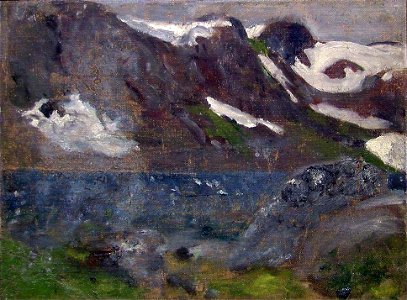 Nikolai Astrup - Mountainlandscape - NG.M.02193 - National Museum of Art, Architecture and Design. Free illustration for personal and commercial use.