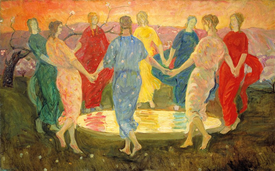 At the fountain by Petrov-Vodkin (1906, GTG)