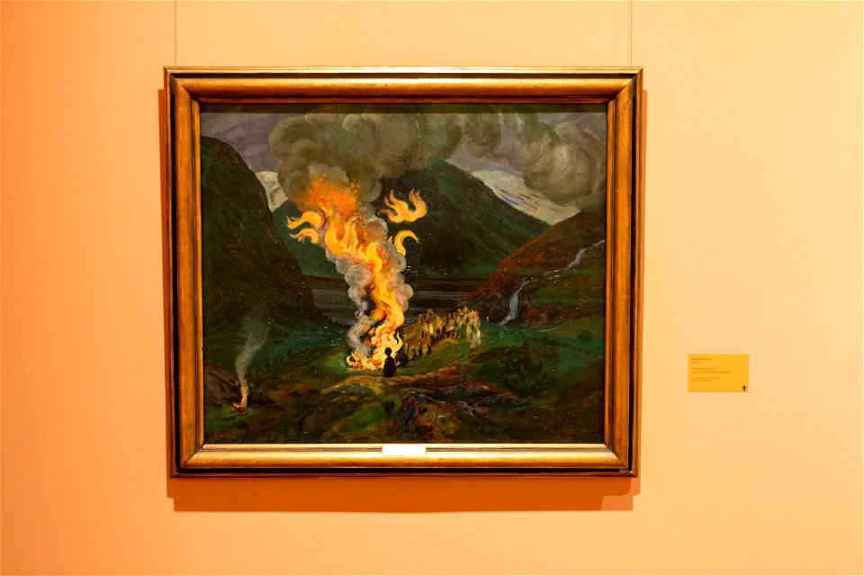 Nikolai Astrup - Bonfire celebrating Midsummer Night - Jonsokbål - IMG 9708q