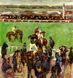 At the Races, Longchamp. Free illustration for personal and commercial use.