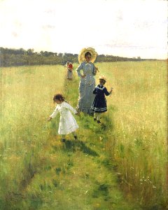 At the boundary by Repin. Free illustration for personal and commercial use.