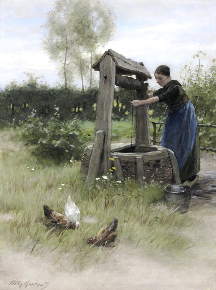 At the well, by Willy Martens