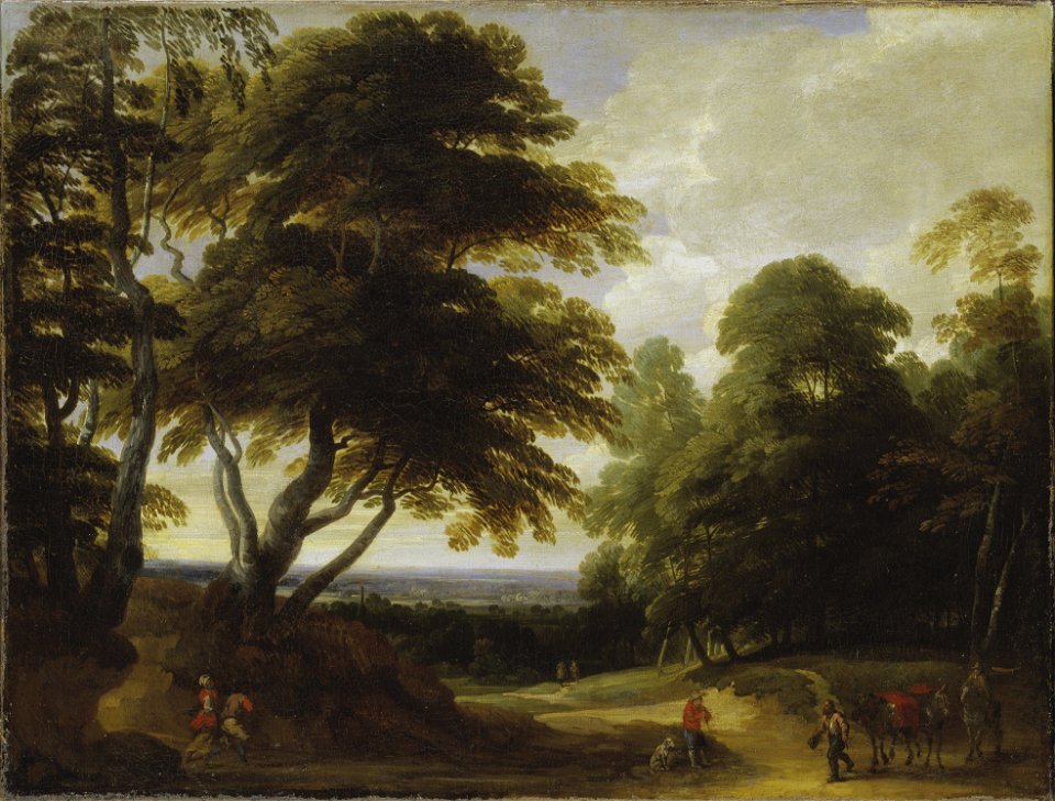 At the Edge of the Forest (Lodewyk de Vadder) - Nationalmuseum - 17668. Free illustration for personal and commercial use.