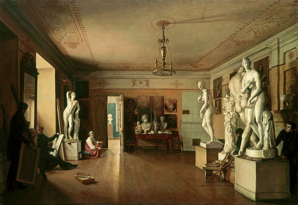 Atelier of the artist Alexey Venetsianov by A.A. Alexeev