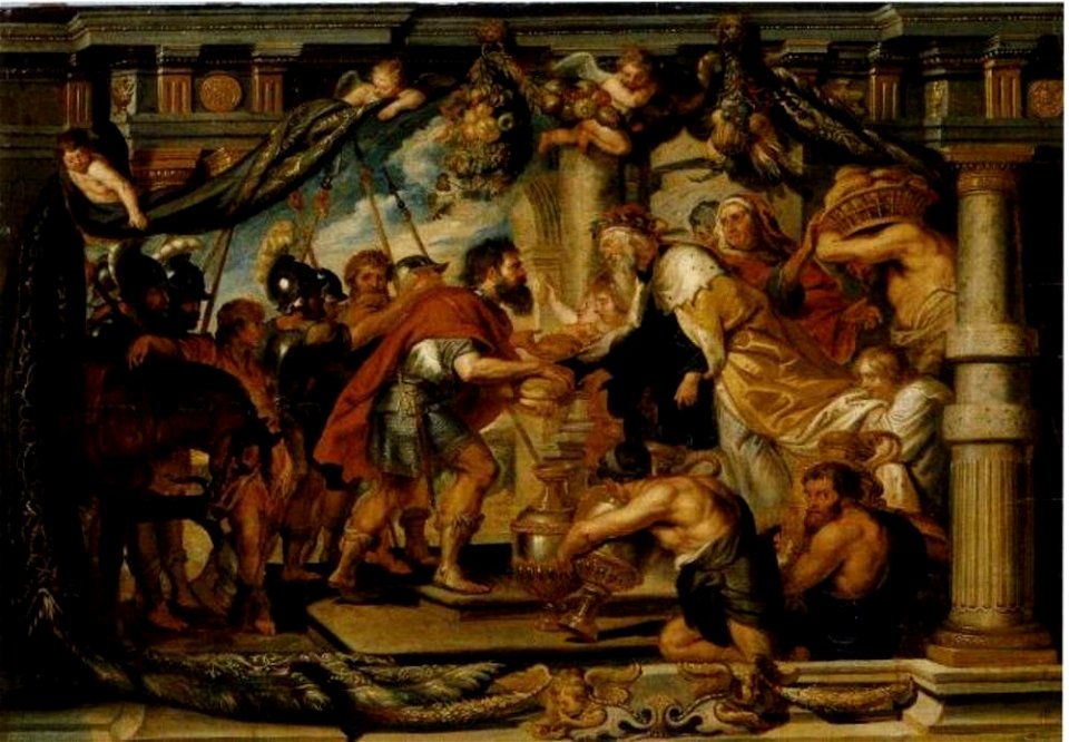 Atelier van Peter Paul Rubens - Abraham en Melchisedek (Genesis14-18-20) - ГЭ-10266 - Hermitage Museum