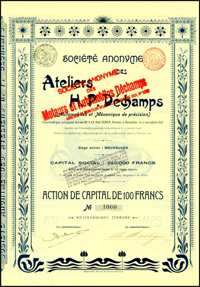 Ateliers H. P. Dechamps 1900