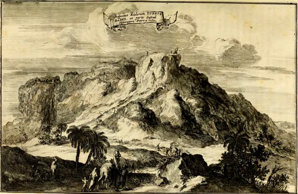 Athanasius Kircher - Turris Babel - 1679 (page 141 crop)