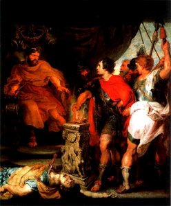 Atelier van Peter Paul Rubens - De vastberadenheid van Scaevola - 749 - Museum of Fine Arts, Budapest. Free illustration for personal and commercial use.