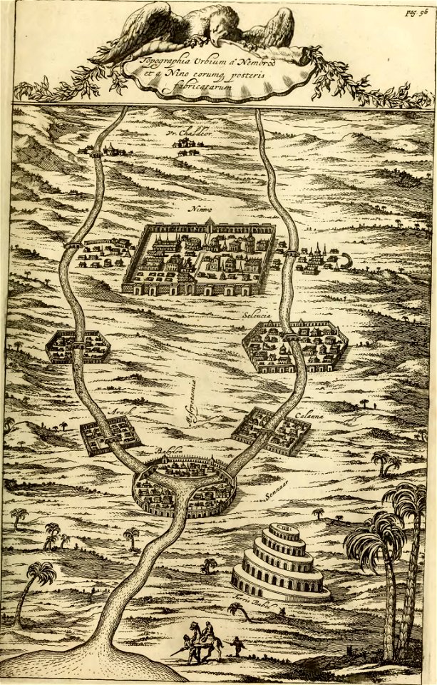 Athanasius Kircher - Turris Babel - 1679 (page 145 crop)