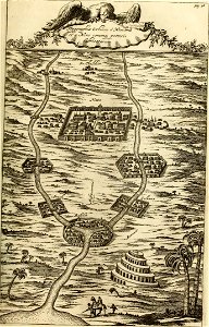 Athanasius Kircher - Turris Babel - 1679 (page 145 crop). Free illustration for personal and commercial use.