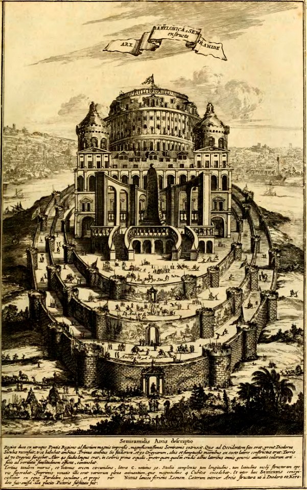 Athanasius Kircher - Turris Babel - 1679 (page 97 crop)