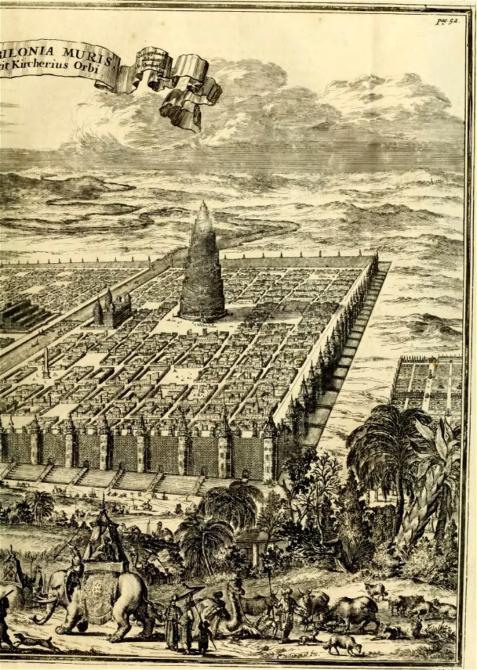 Athanasius Kircher - Turris Babel - 1679 (page 85 crop)