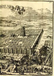 Athanasius Kircher - Turris Babel - 1679 (page 85 crop). Free illustration for personal and commercial use.