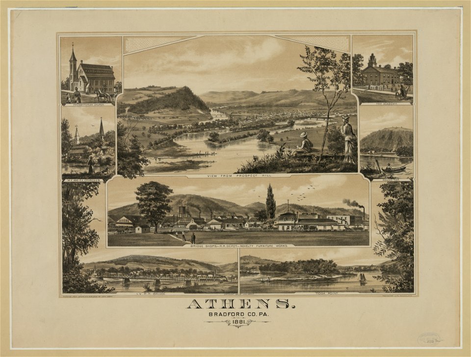 Athens. Bradford Co. Pa. 1881 LCCN2004670334