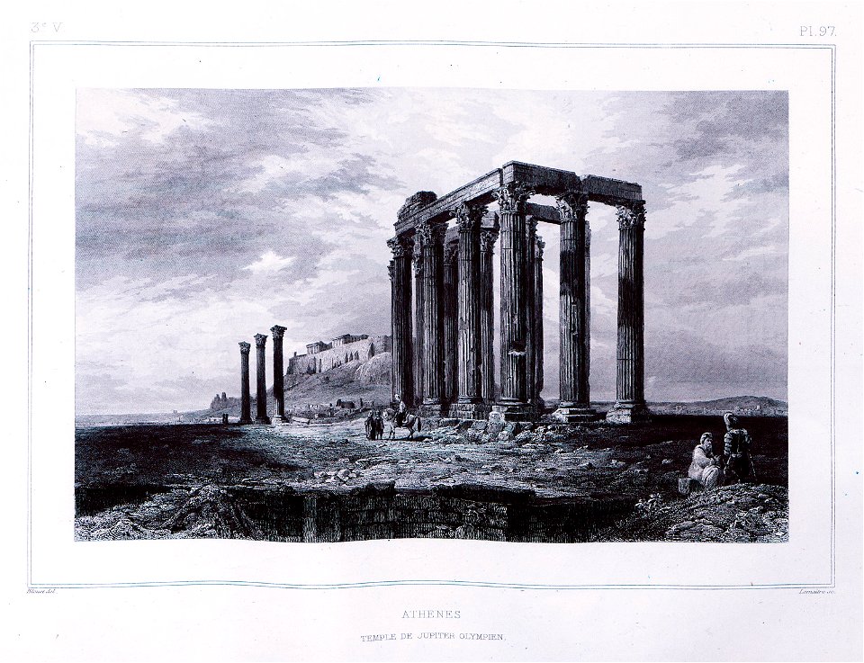 Athenes Temple de Jupiter Olympien - Blouet Guillaume-abel - 1831