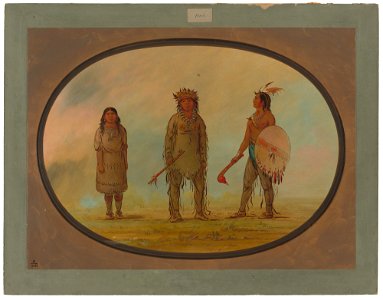 Athapasca Chief, His Wife, and a Warrior C17013