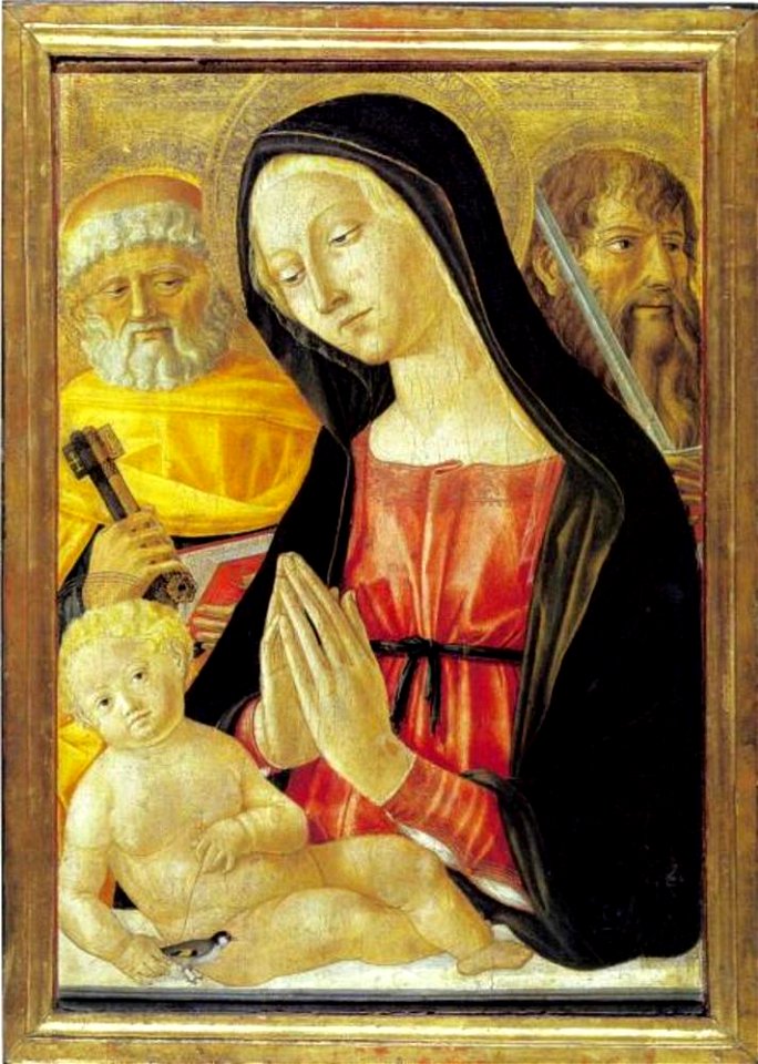 Atelier van Neroccio di Bartolomeo di Benedetto de' Landi - Maria en kind met de heilige Petrus en Paulus - 980 - Städel Museum