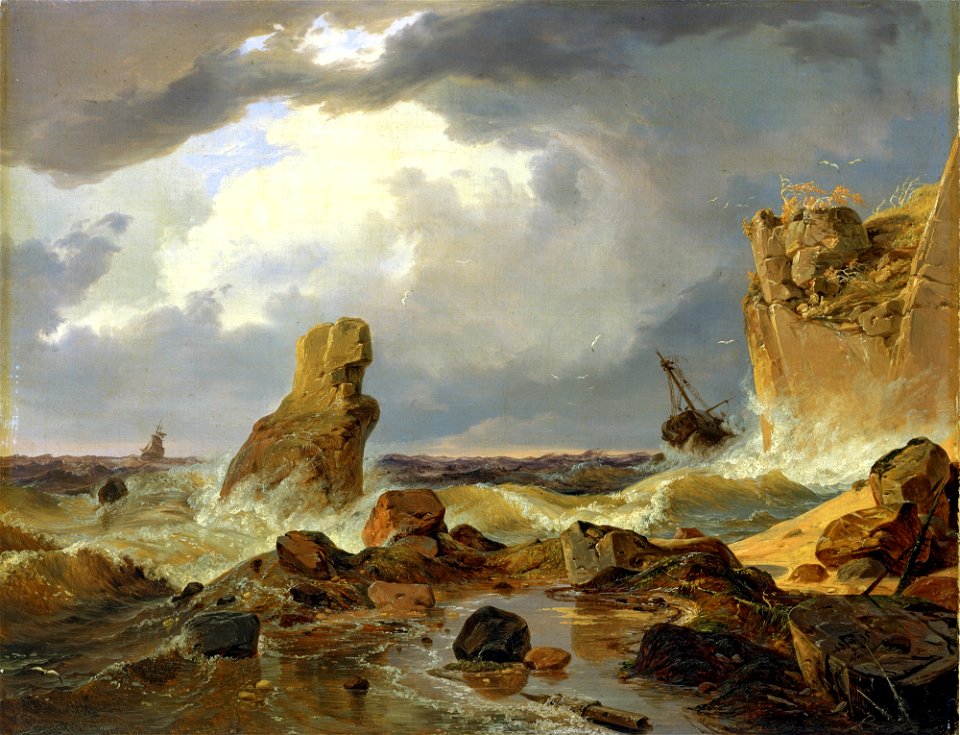 Andreas Achenbach - Felsige Küste