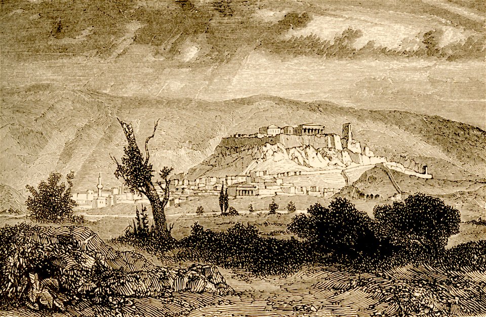 Athens, from the Gardens of the Academy, near Colonnus - Wordsworth Christopher - 1882