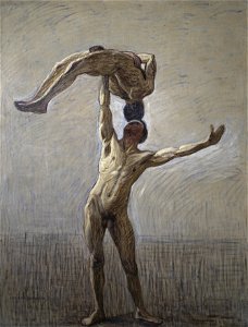 Athletes (Eugène Jansson) - Nationalmuseum - 19193 (no frame). Free illustration for personal and commercial use.