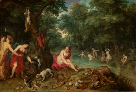 Baño de Ninfas - Jan Brueguel I, Hendrick van Balen