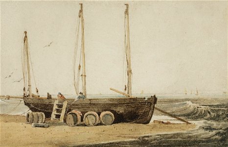 Beached Fishing Boat by Samuel Prout, Museum of the Shenandoah Valley