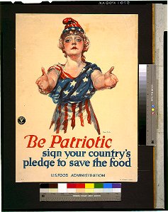Be patriotic-sign your country's pledge to save the food - Paul Stahr. LCCN96515511. Free illustration for personal and commercial use.