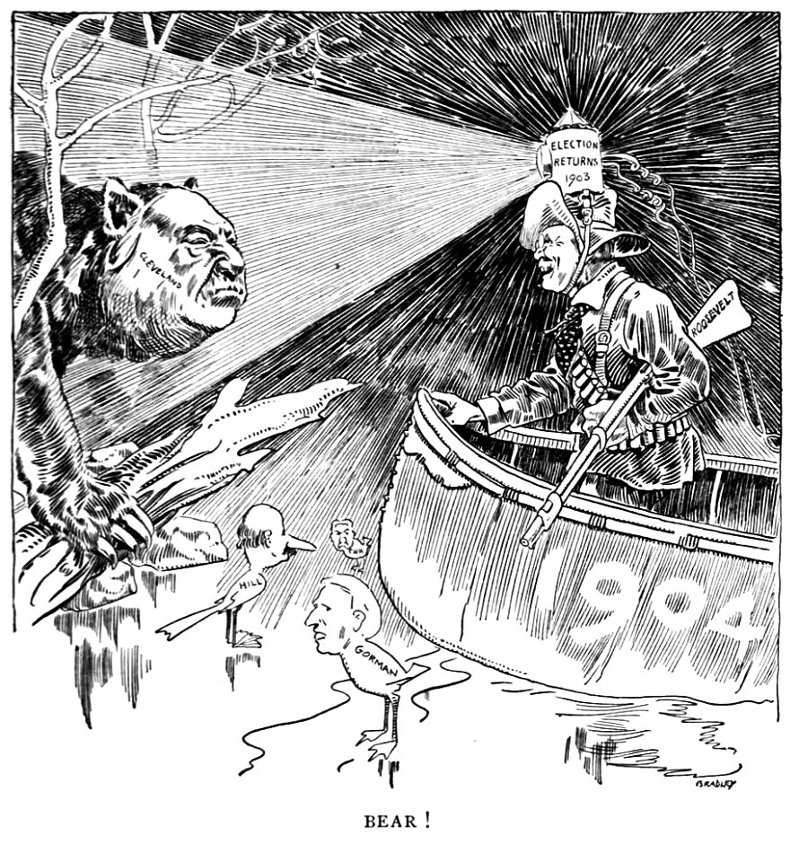 Bear! Luther Bradley political cartoon